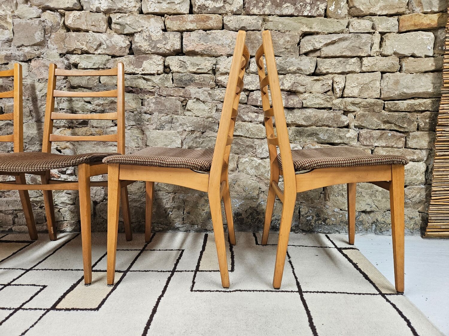 Set of 4 vintage Scandinavian style chairs
