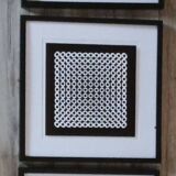 Vintage Optical Art Triptych - Victor Vasarely - Frames 40x40cm