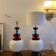 XXL table lamps in the style of Ettore Sottsass, made of Murano glass, Italy, 1970.