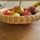 Rattan basket with red trim