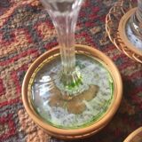 Sub-glasses assorted butterflies in rattan and bamboo .