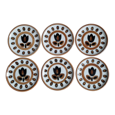 Set 6 Kimono plates
