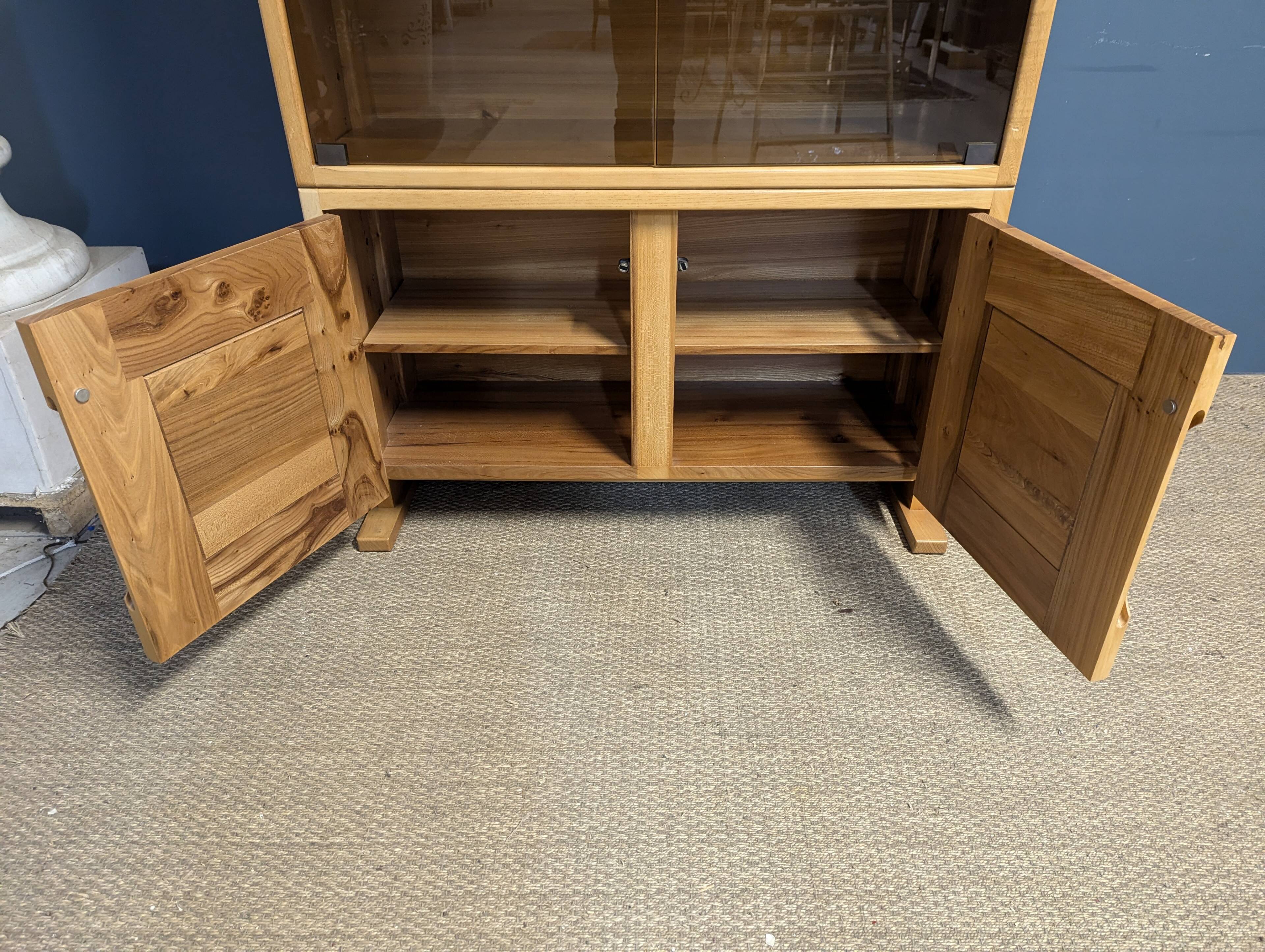 Glass storage cabinet