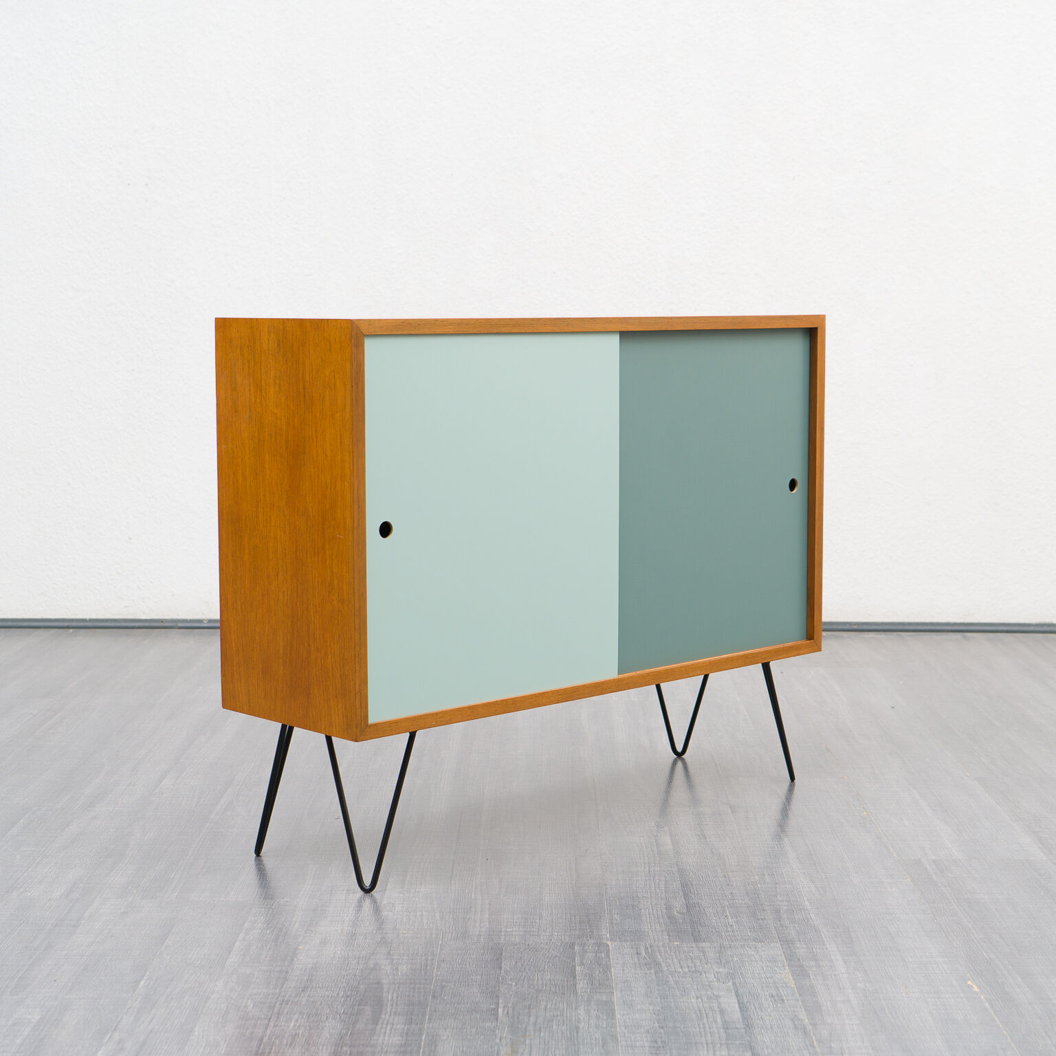 60s, colorful doors, walnut