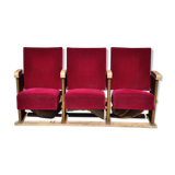 Vintage cinema bench 3 seats