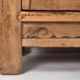 Haut buffet ancien en bois de pin (vers 1920)