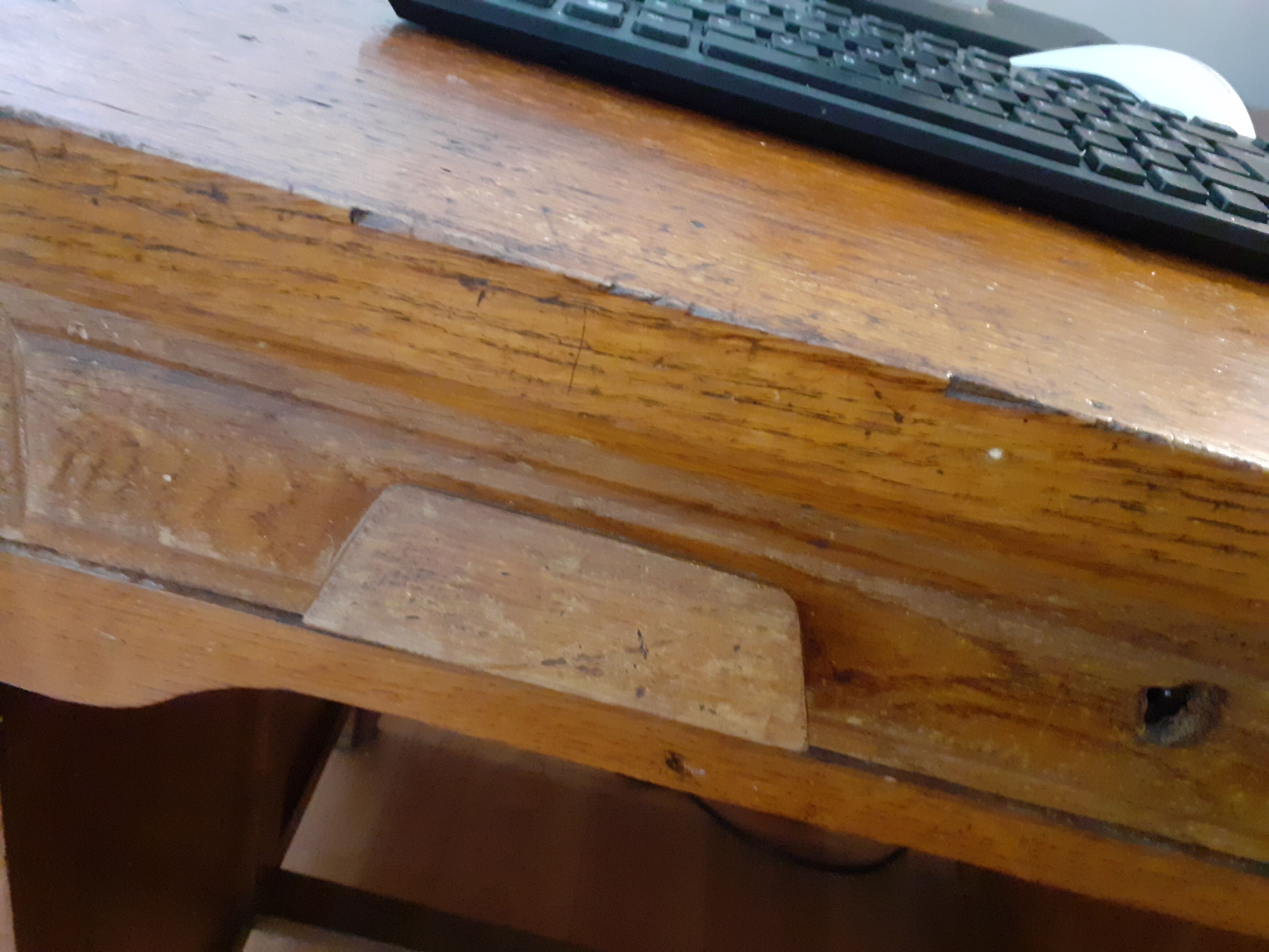 Vintage wooden desk administrative