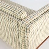 Canapé Vintage, En Laine Et Teck. Danemark, C.1960