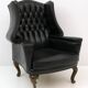 Georgian Style Rare Original Chesterfield Leather Armchair, 1950s