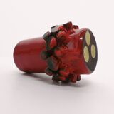 Hans Welling red Ceralux vase - Ceramano 1960