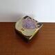 Mithé Espelt jewelry box 1960 - Ceramic and wood peony flower and gold decoration