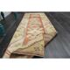 1970s Vintage Turkish Handmade Wool & Cotton Orange Runner Rug 69X196