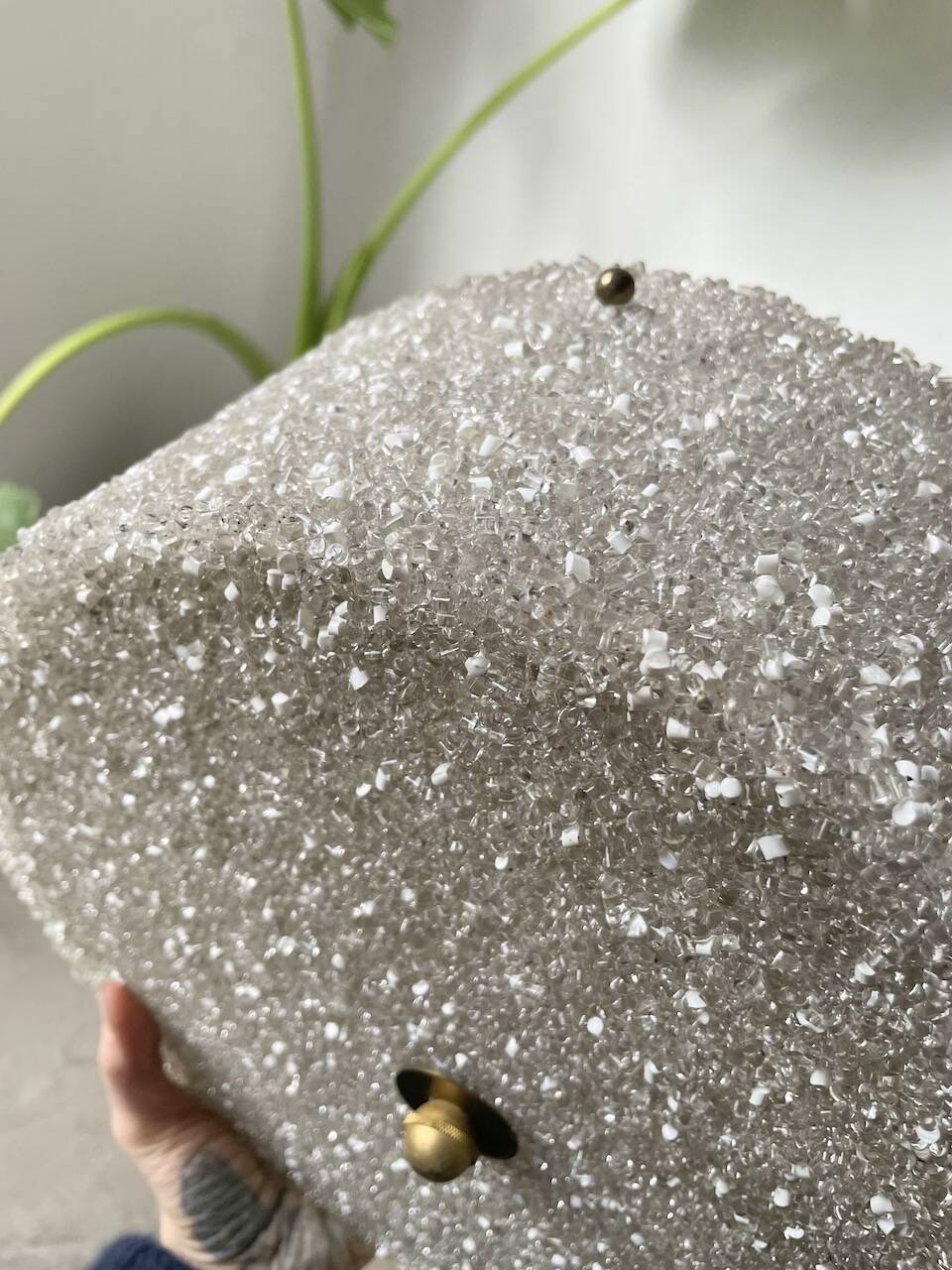 70s granite Perspex pendant light