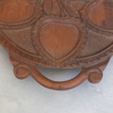 Old presentation dish with wooden shells