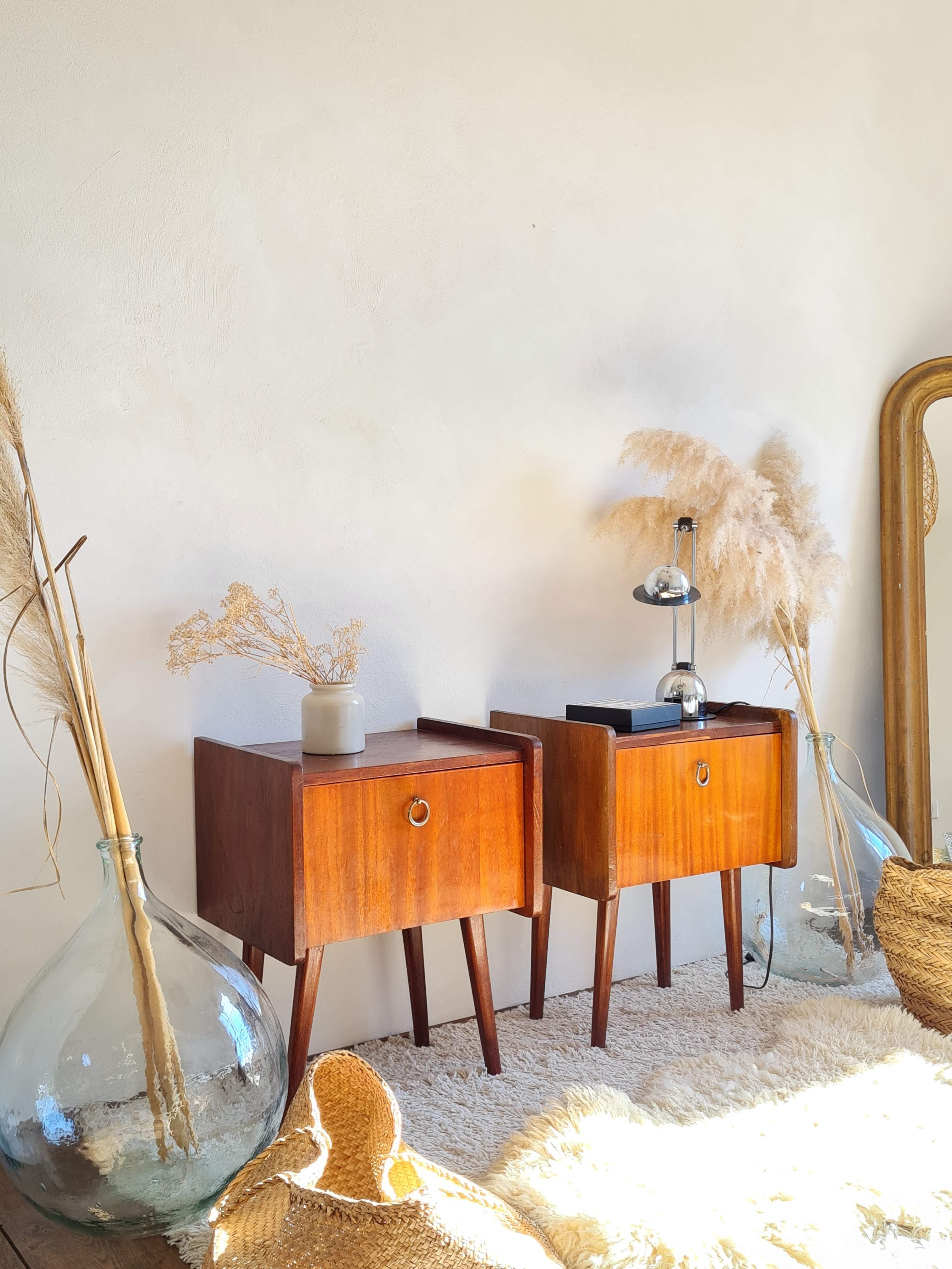 Pair of vintage bedside tables