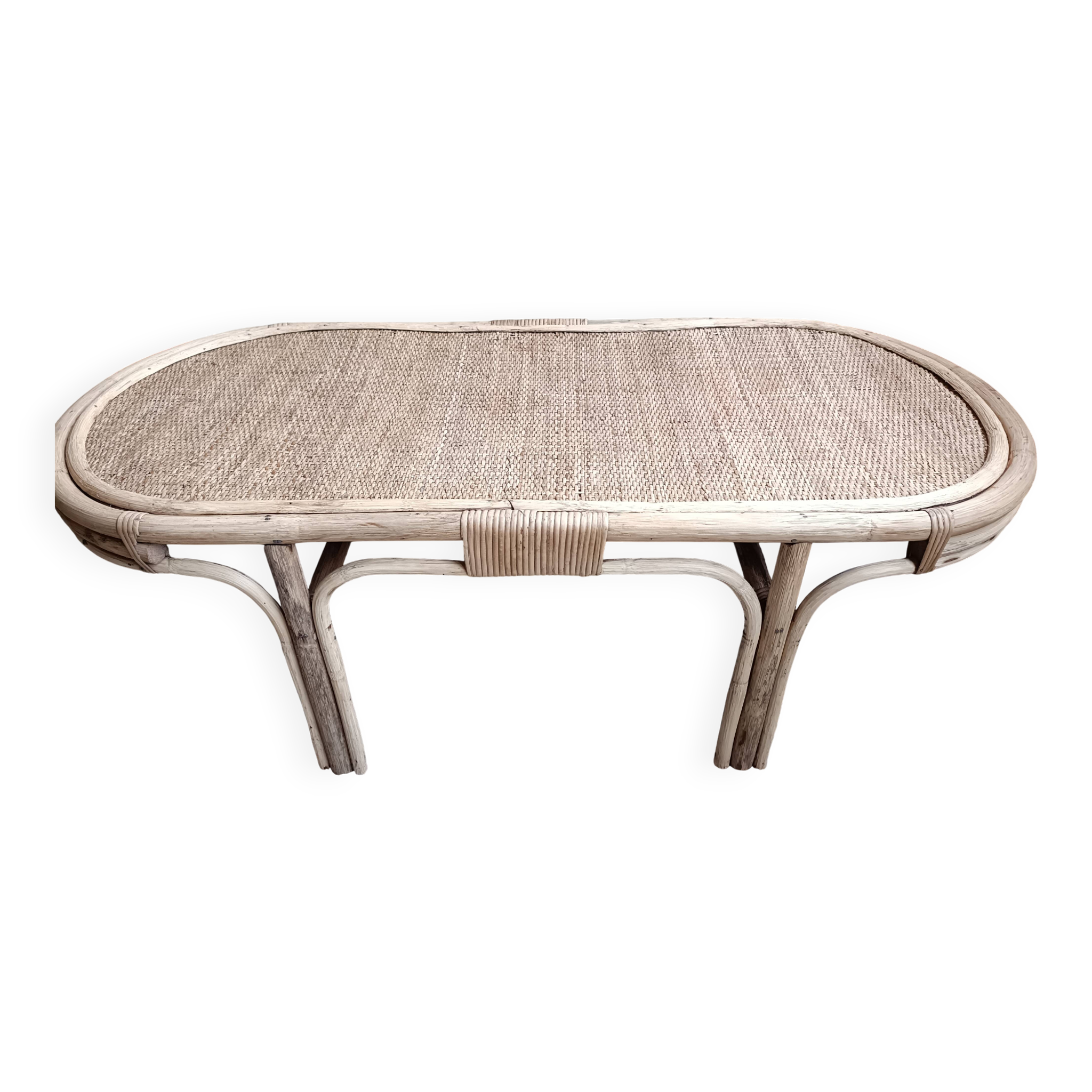 Renovated rattan coffee table