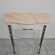 Paire de tables de chevet Hollywood Regency en bronze avec dessus en marbre