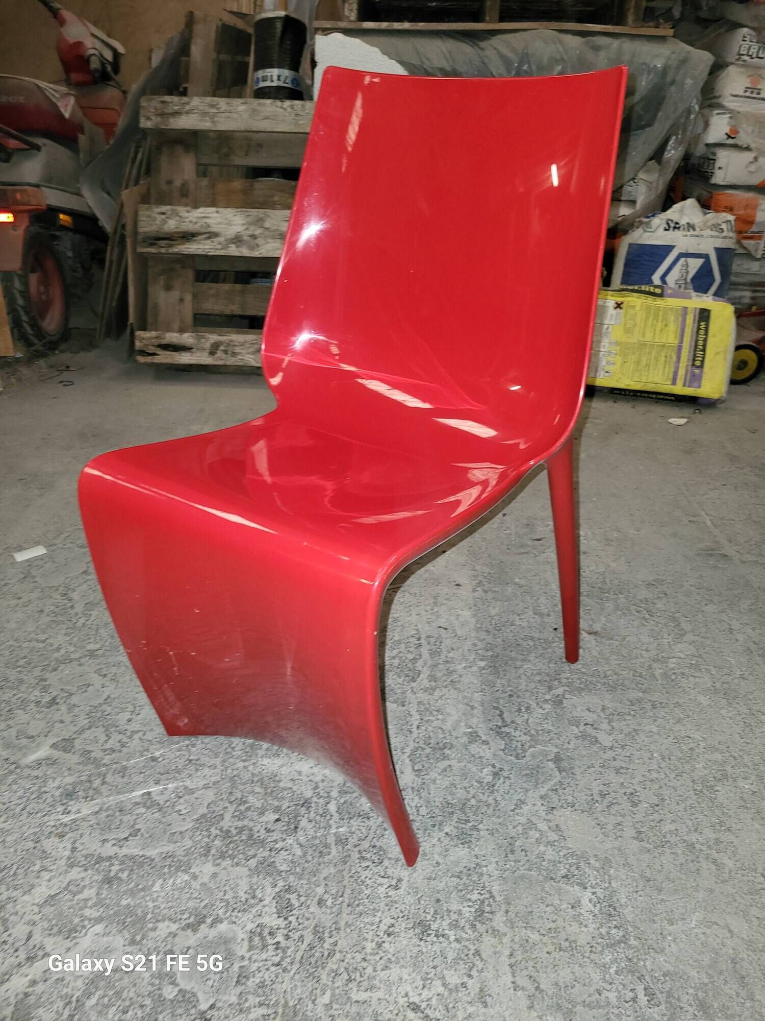 Red PVC chair