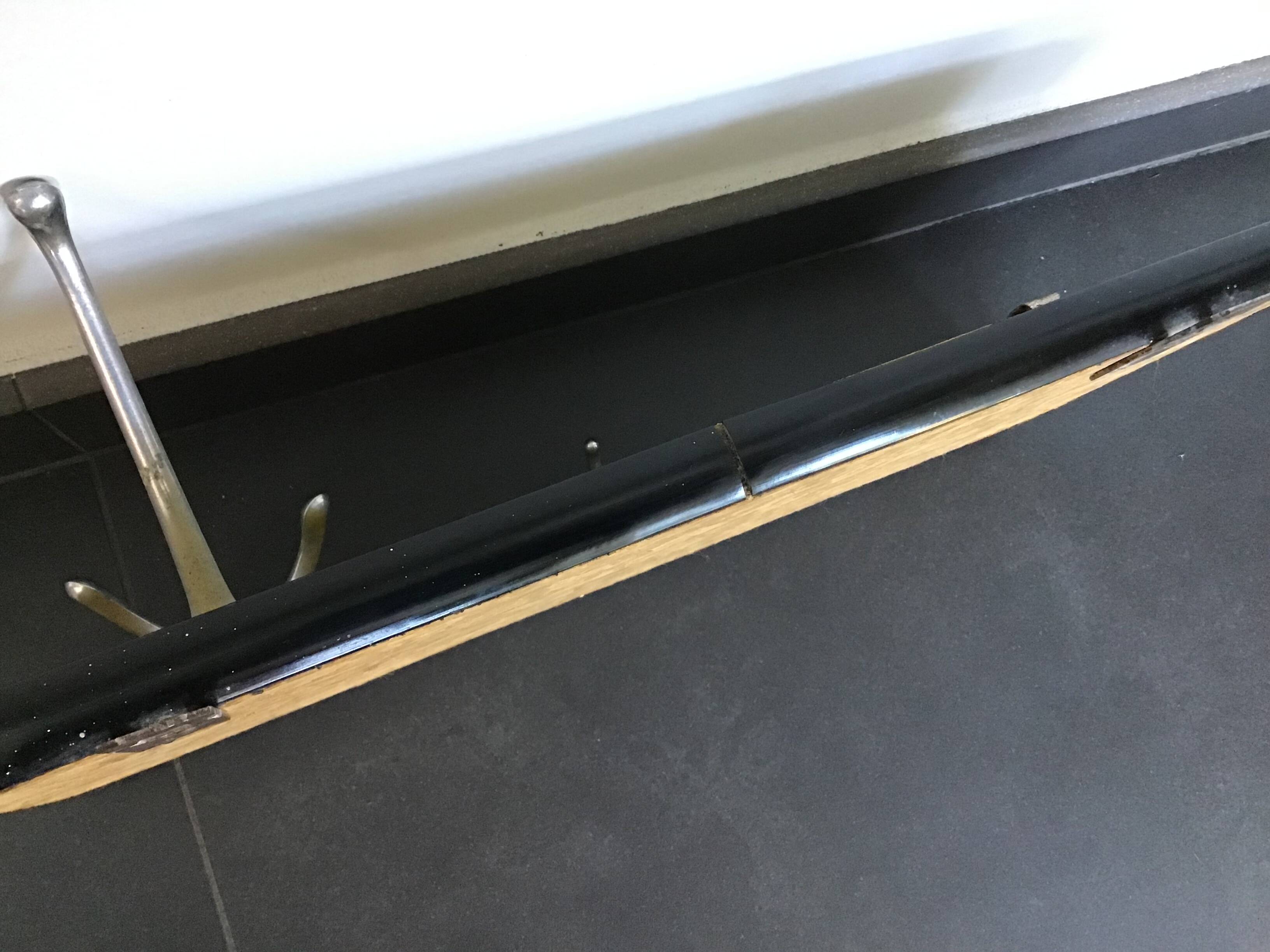 Formica coat rack with mirror, 50s-60s