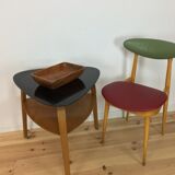 Scandinavian fruit cut in teak, wood