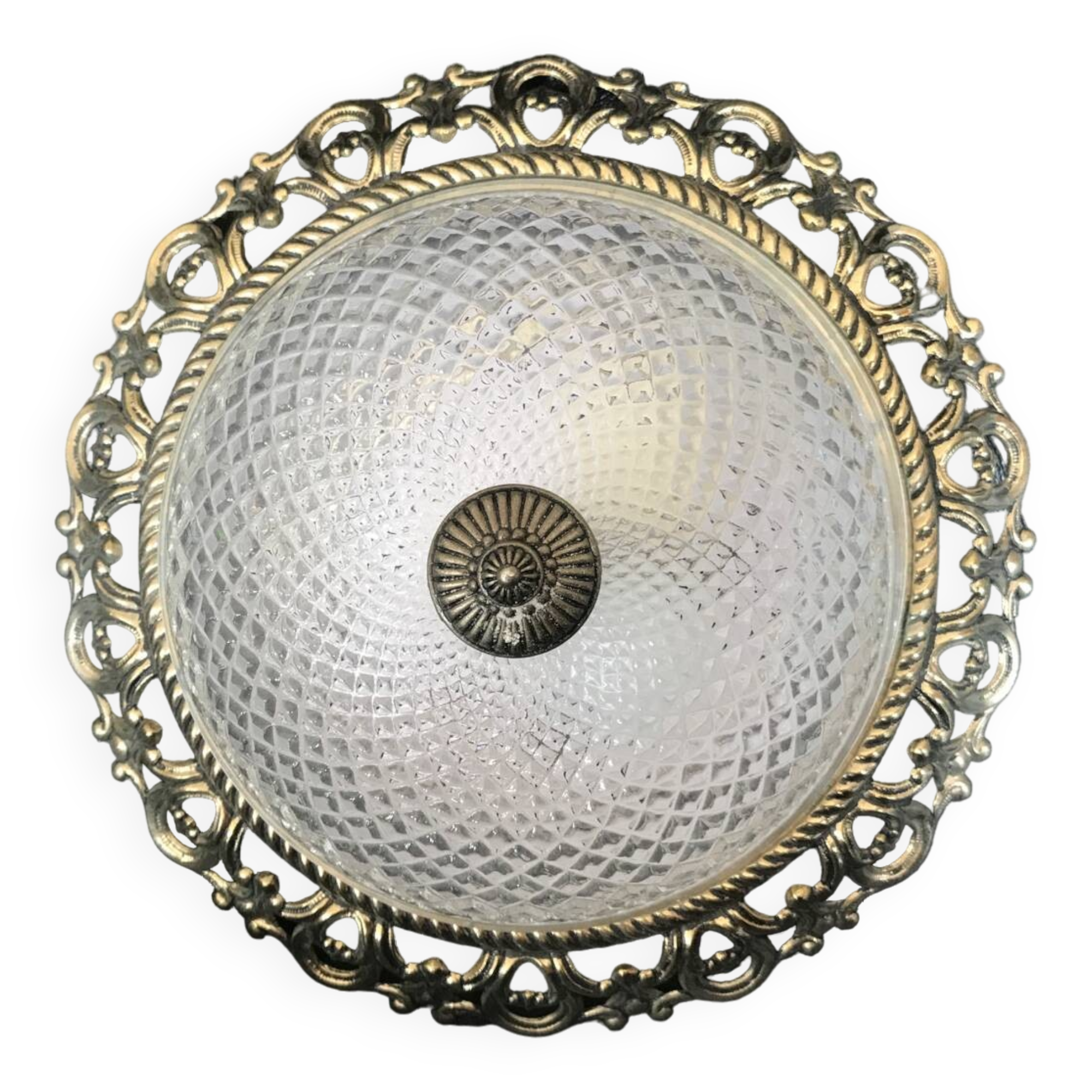Molded glass ceiling light