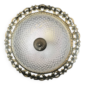 Plafonnier en verre moulé
