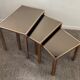 Series of 3 Belgo Chrom trundle tables from the 70s