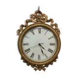 Golden wood clock