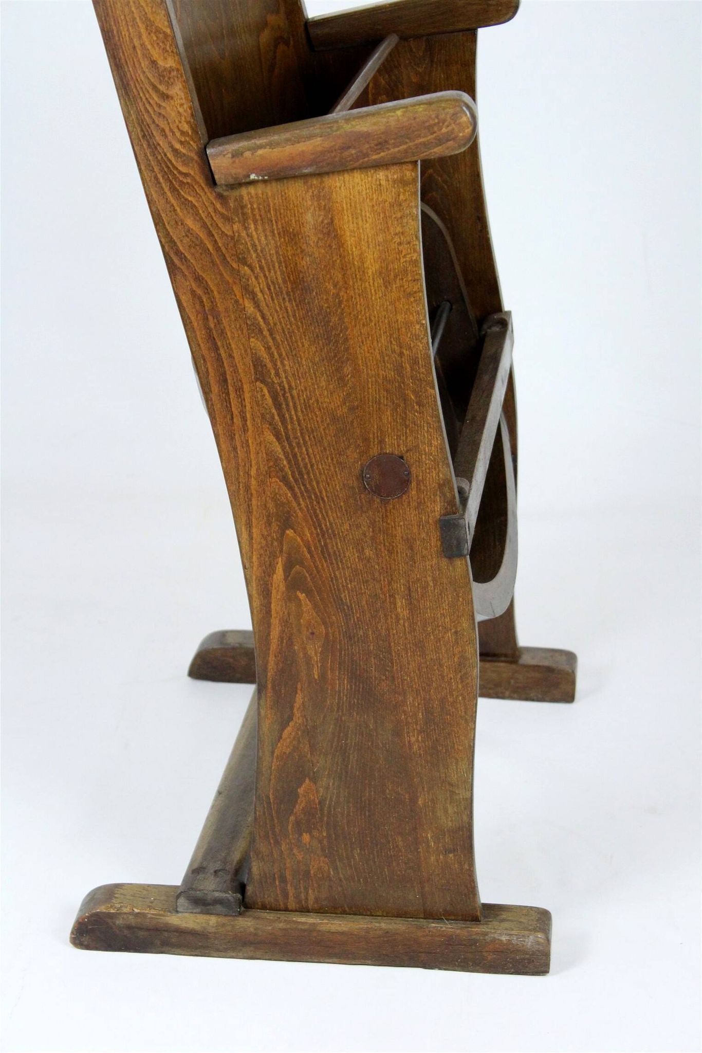 Vintage Cinema Chair TON (Thonet), 1940s Czech, Wooden Theatre Seat