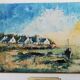 Tableau peinture sur carton Morbihan F. Beaumont