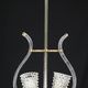 Amazing 2 Light Clear Rostrato Murano Glass Chandelier by Barovier & Toso,