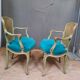 Paire de fauteuils style Louis XV