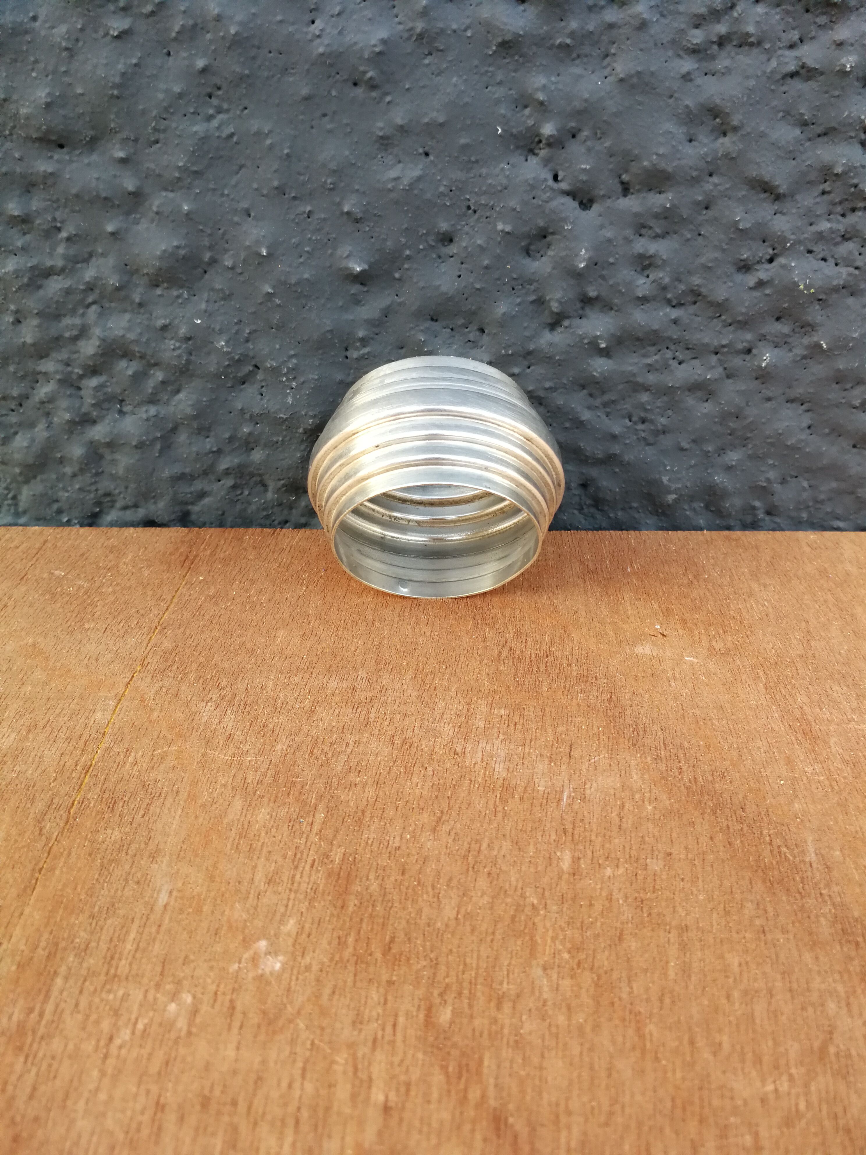 Towel ring silver metal