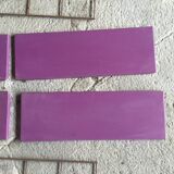 Metal string shelf - 4 purple shelves - vintage 1960