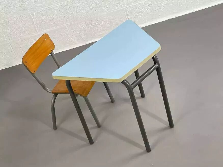 Old school desk with its matching Mullca chair.