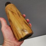 Rustic ceramic vase with running glaze from 1970.