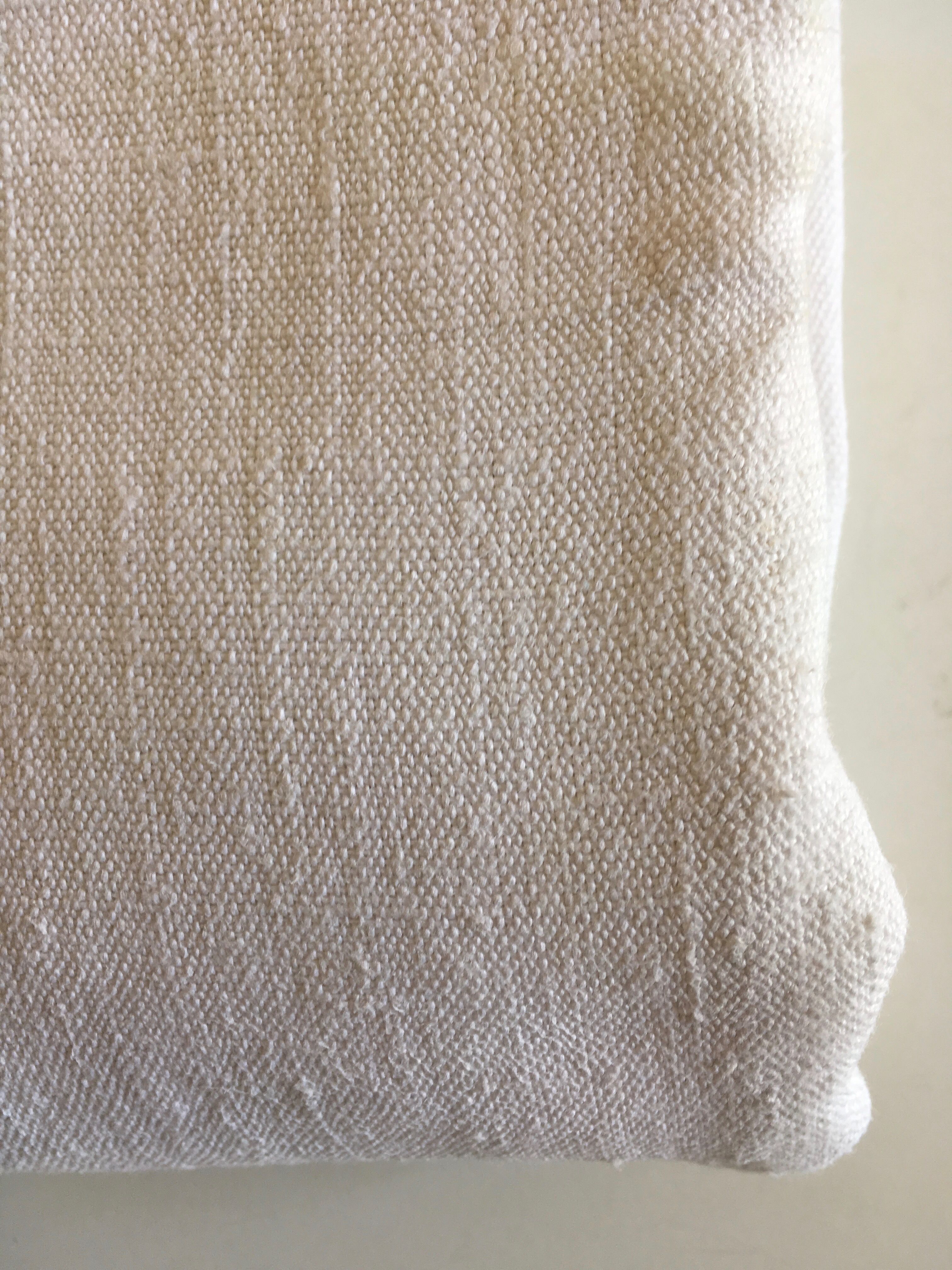 19th farm top in large raw linen cloth