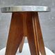Vintage pop design stool 1950 • granny green leather