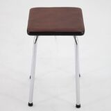 1970s Pair of Stools with Leatherette Upholstery ,Czechoslovakia