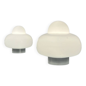 Space age ufo lamps - flying saucer 1970s table lights, set of 2