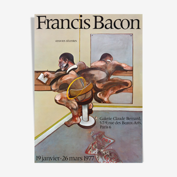 Francis bacon - offset poster - gallery claude bernard, 1977