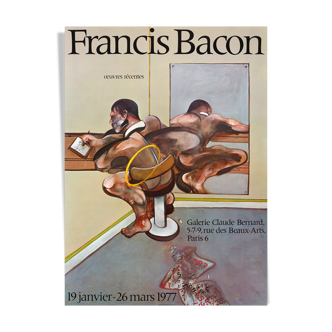 Francis bacon - offset poster - gallery claude bernard, 1977