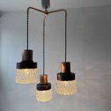 Ancien lustre cascade 3 feux 1970 vintage