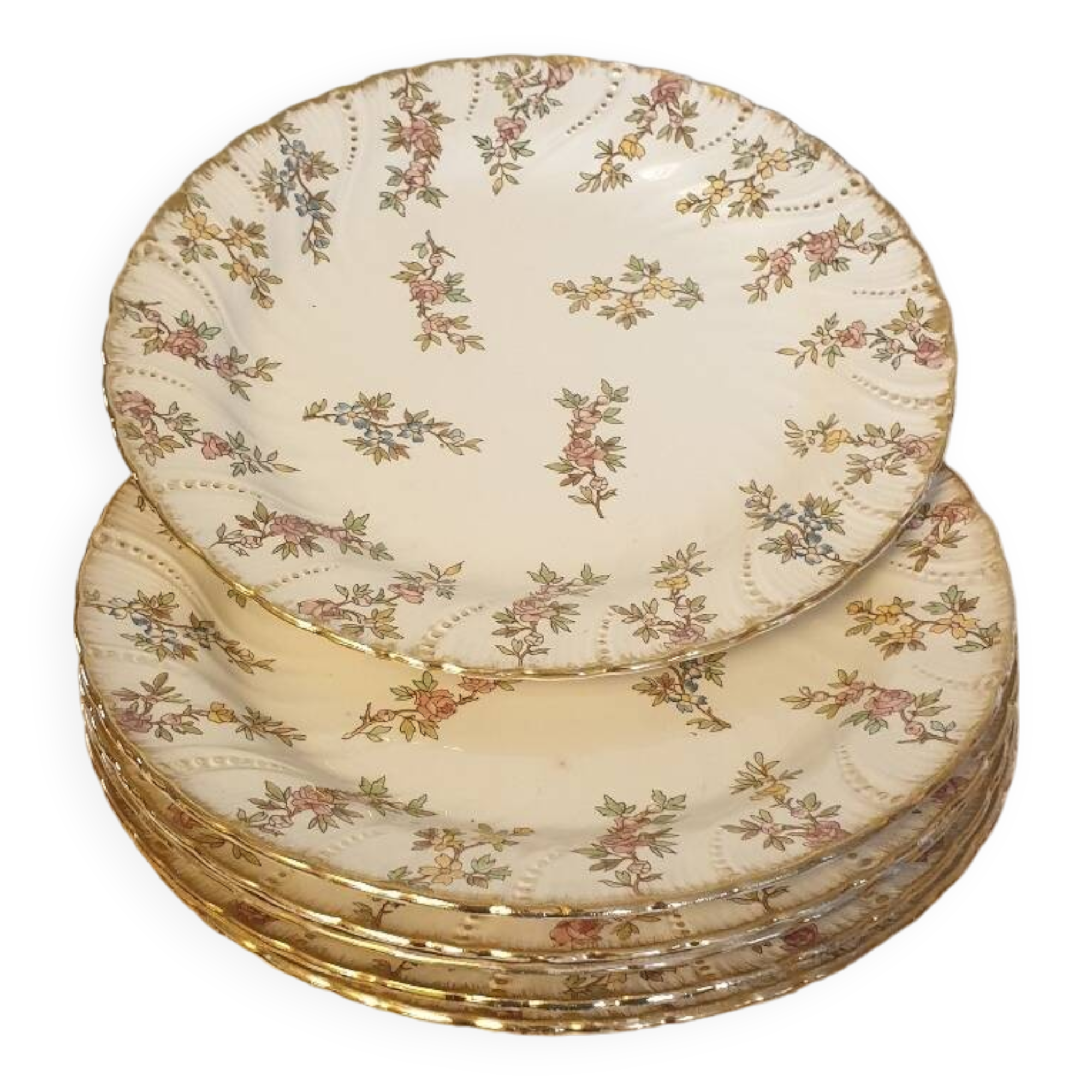 Six Louis XV plates from Sarreguemines