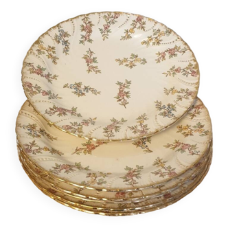 Six assiettes Louis XV de Sarreguemines