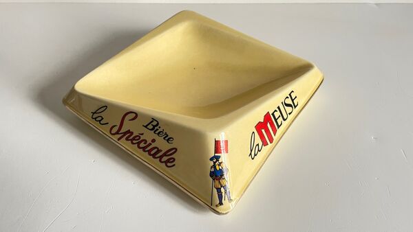 Cendrier de bistrot en céramique vintage