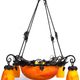 "DAUM Nancy" chandelier in glass paste & wrought iron - Art Nouveau early 1900'