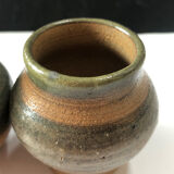 Set of 3 stoneware pots by Jules Guérin