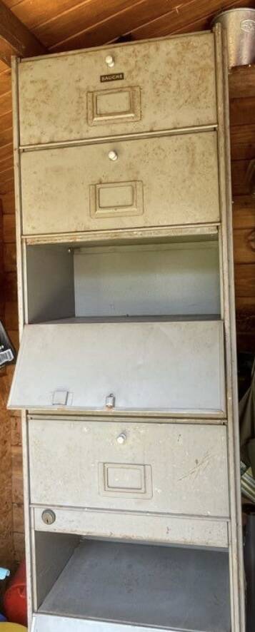 50s Bauche wardrobe with flaps