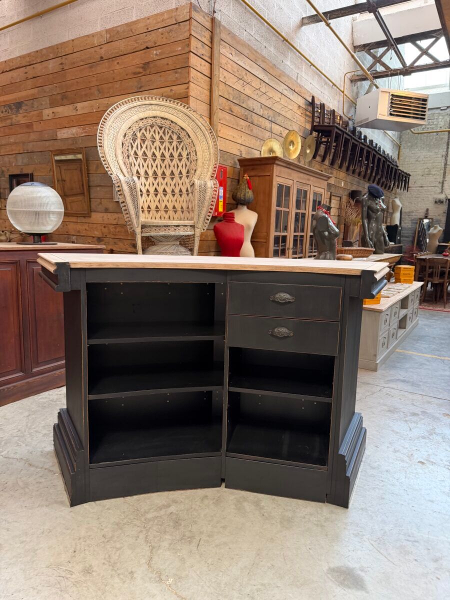 Comptoir de bar incurvé XXème